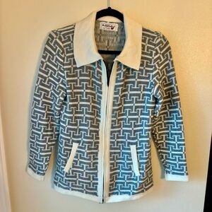Gorgeous Alpaca Wool Women’s Jacket Zip Sweater Peruvian Alpafina Size Medium/Sm